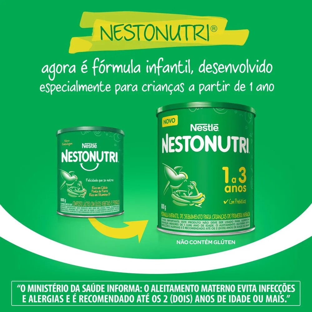 Fórmula Infantil de Primeira Infância Nestonutri 1+ 800g