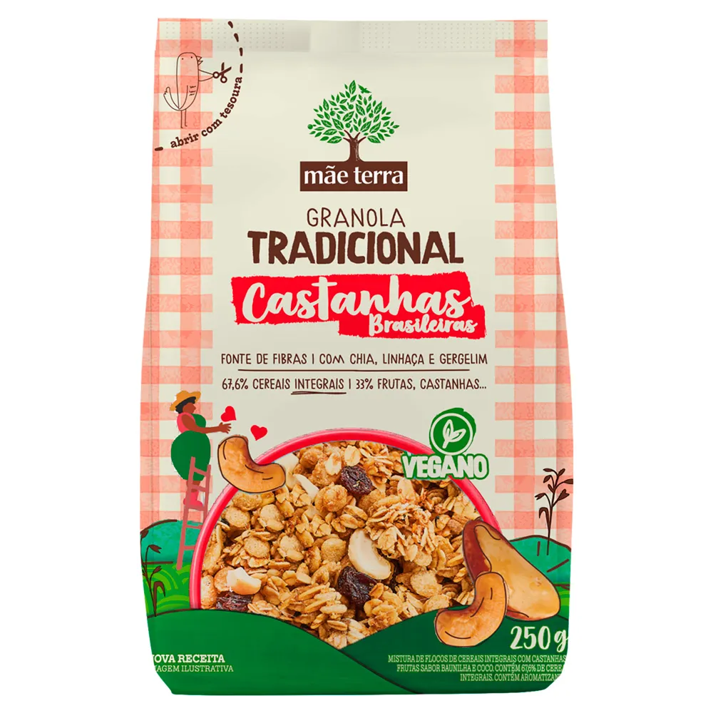 Granola Mãe Terra Tradicional com Castanhas e Mel 250g