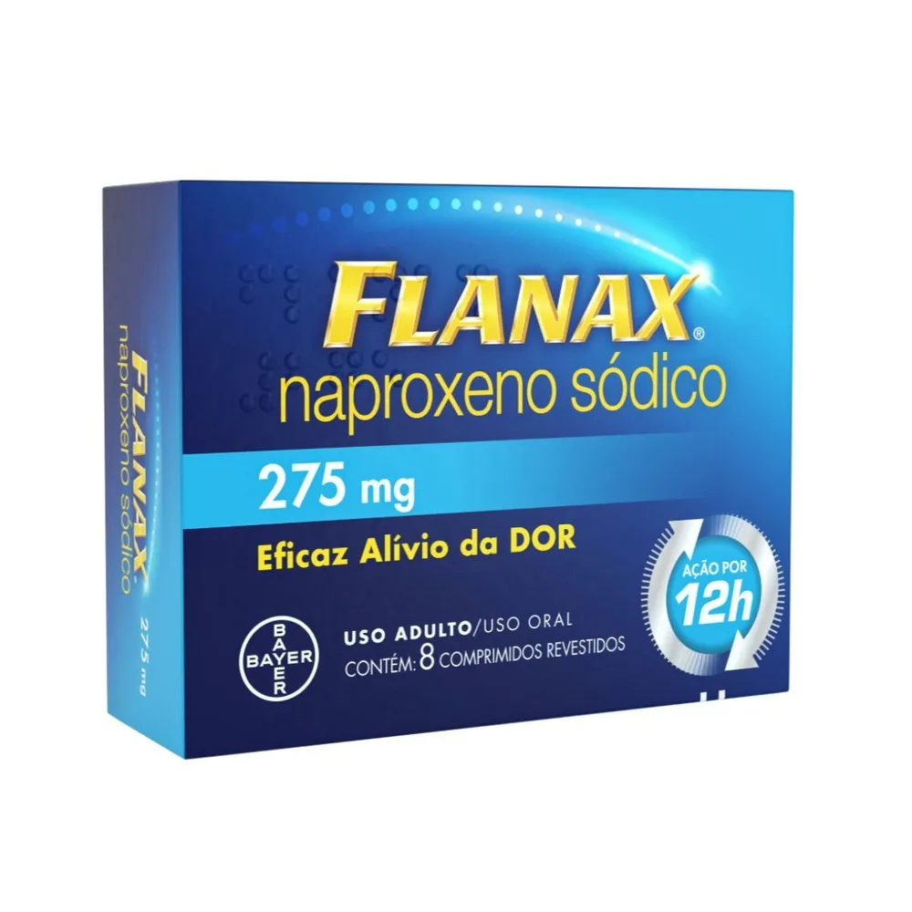 Flanax 275mg Bayer Analgésico com 8 comprimidos
