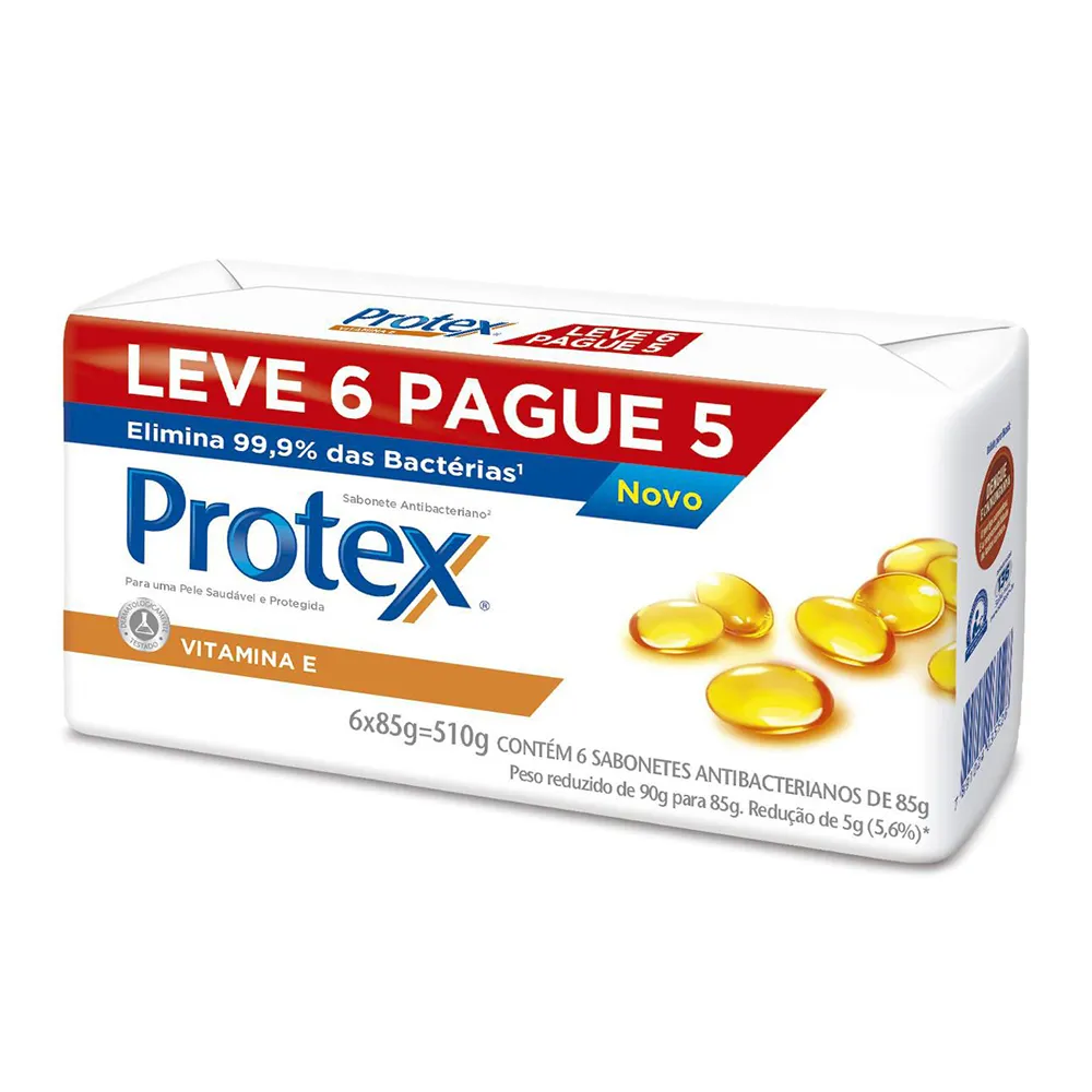 Sabonete Protex Vitamina E 85g cada Leve 6 Pague 5