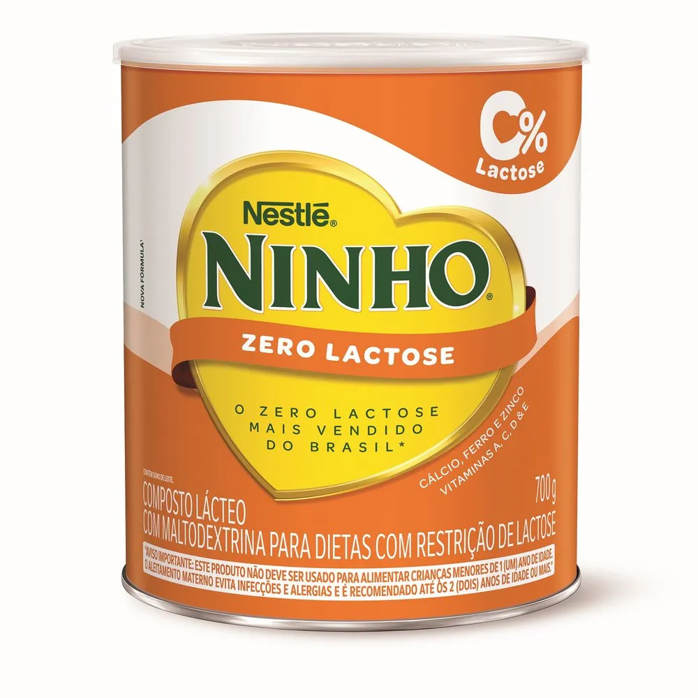 Ninho Composto Lácteo Zero Lactose Lata 700g