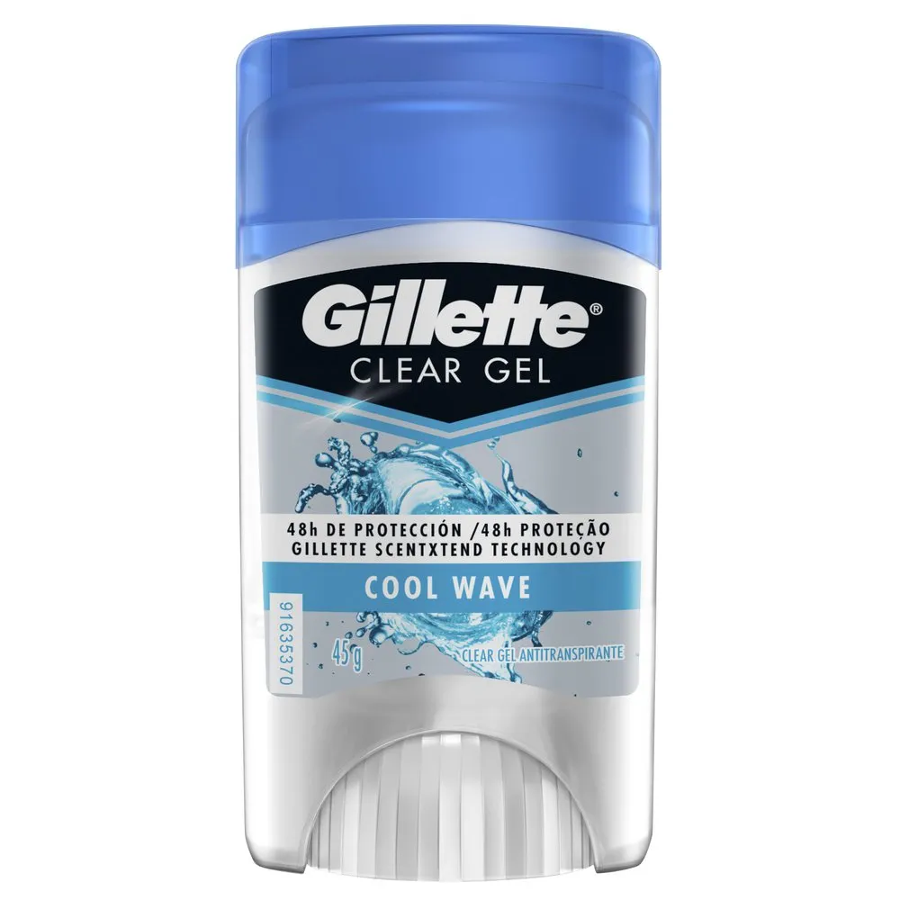 Desodorante Gillette Clear Gel Cool Wave Stick Antitranspirante 45g ...
