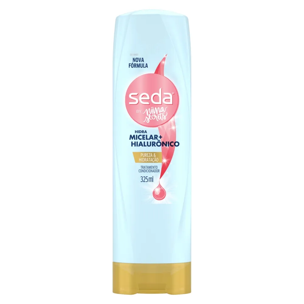 Condicionador Seda By Niina Secrets Água Micelar e Hialurônico 325ml