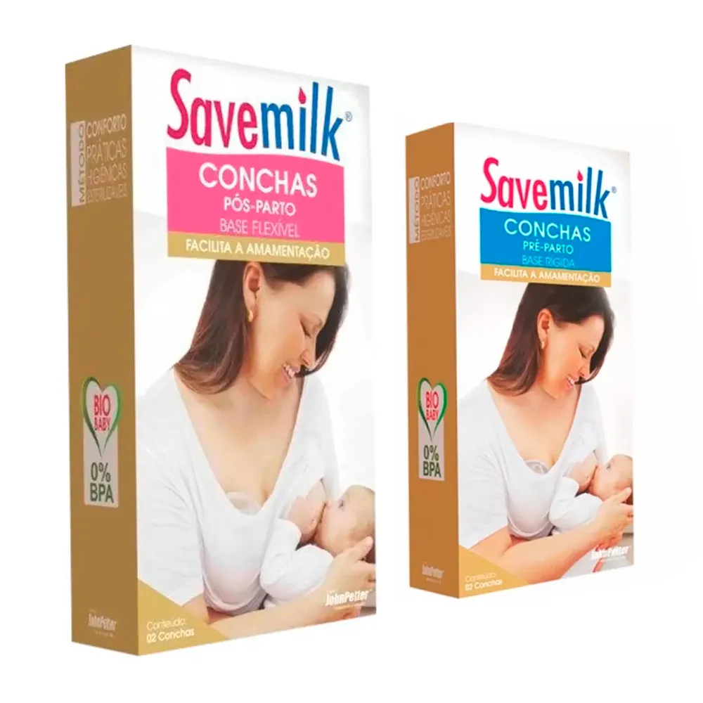 Concha Savemilk Base Flexível com 2 Unidades e Ganhe Concha Savemilk Base Rígida com 2 Unidades