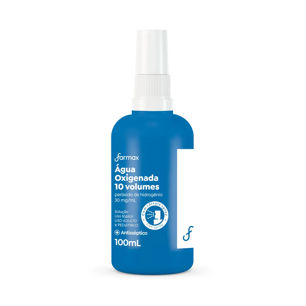 Água Oxigenada Líquida Farmax 10 Volumes Spray com 100ml