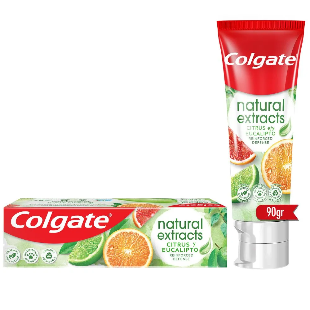 Creme Dental Colgate Natural Extracts Reinforced Defense Citrus e Eucalipto 90g
