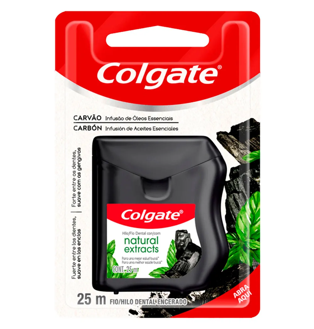 Fio Dental Colgate Natural Extracts Carvão 25m 1 Unidade