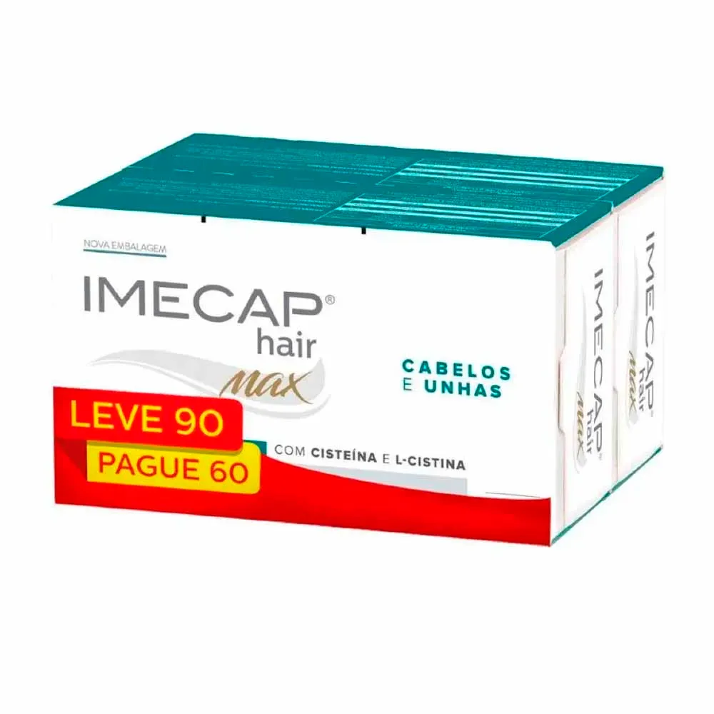 Imecap Hair Max Leve 90 e Pague 60 Cápsulas