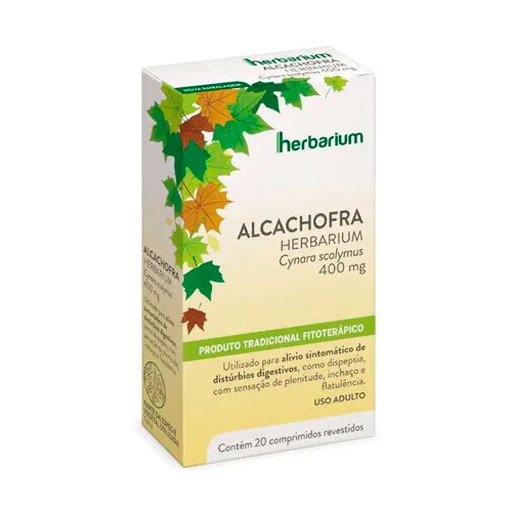 Alcachofra Herbarium 400mg com 20 Comprimidos Revestidos