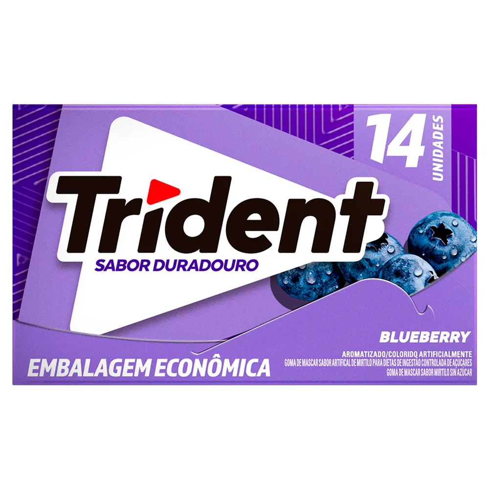 Goma de Mascar Trident Blueberry 14 Unidades