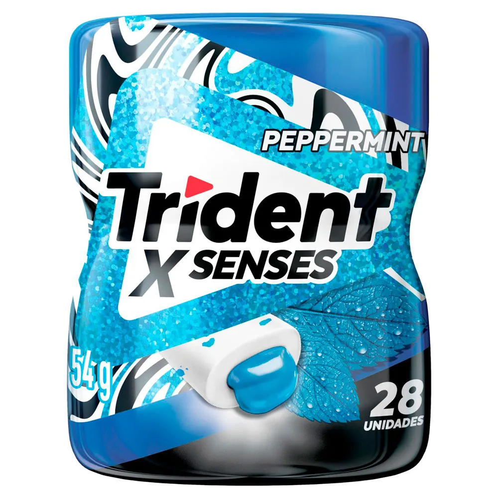 Chiclete Trident X Senses Sabor Peppermint 54g