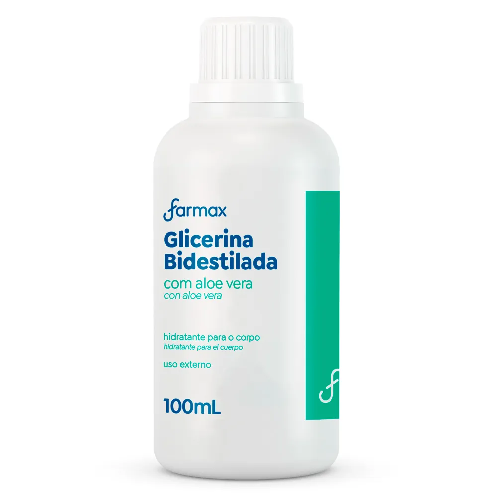 Glicerina Bidestilada com Aloe Vera Farmax 100ml Frasco