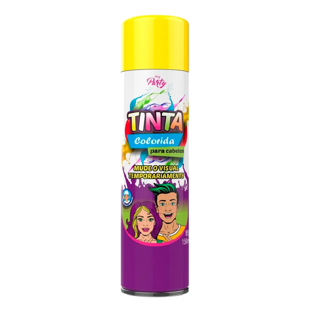 Tinta Colorida Temporária para Cabelos My Party Amarelo 150ml