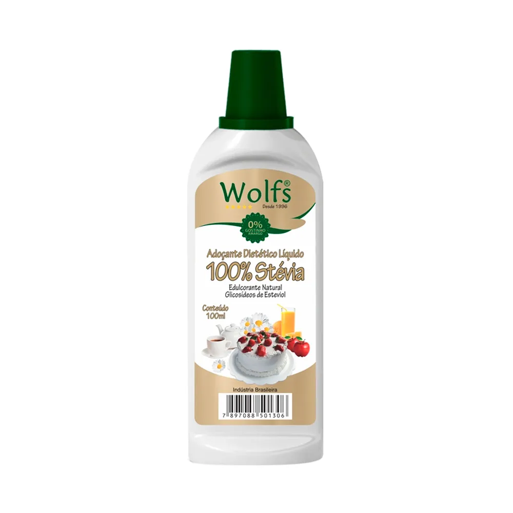 Adoçante Wolfs 100% Stevia 100ml