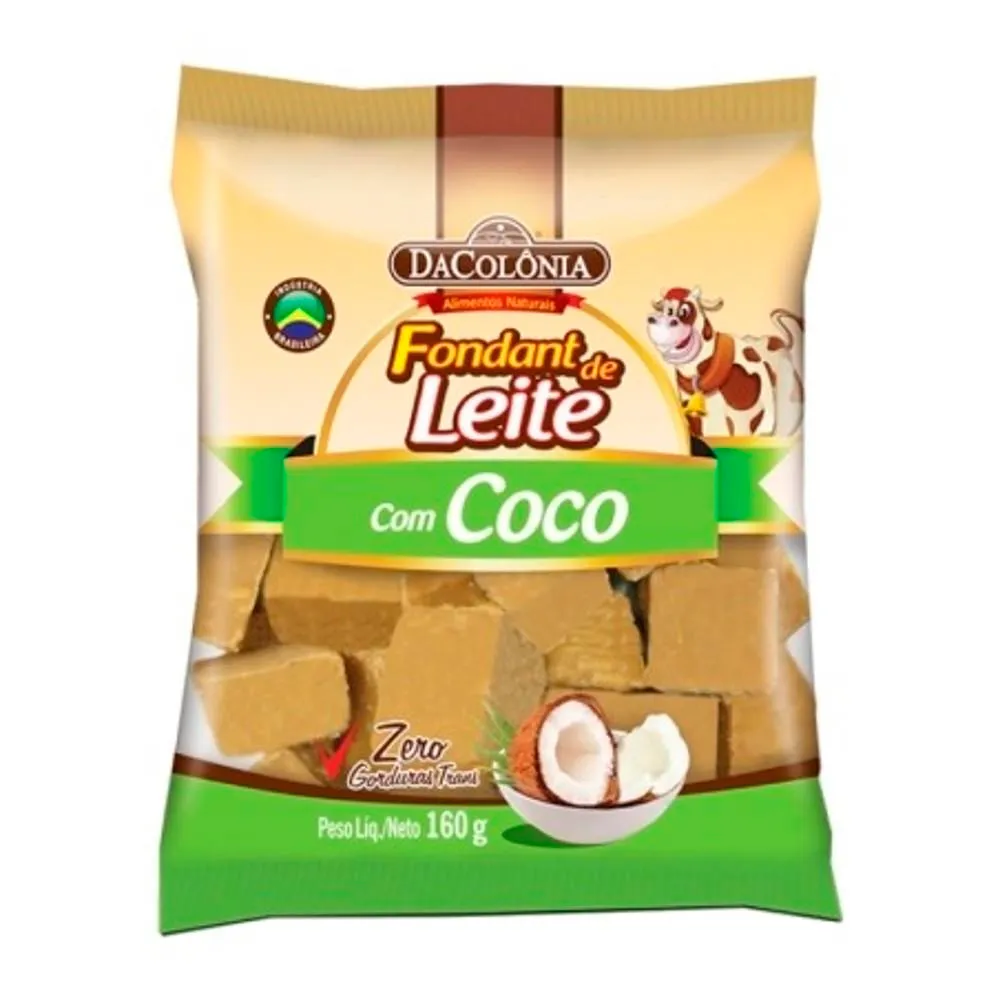 Rapadura Fondant de Leite DaColônia Coco 160g