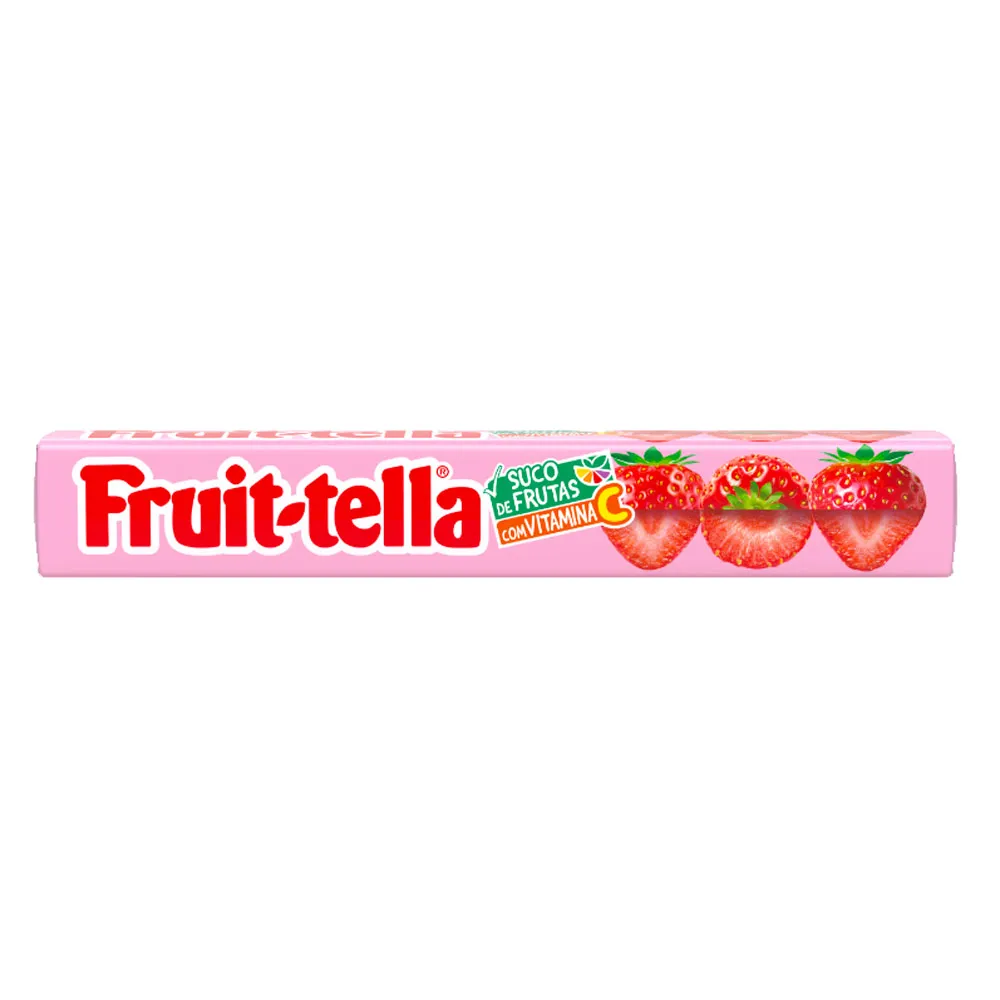 Bala Fruit-Tella Sabor Morango 40g Frente