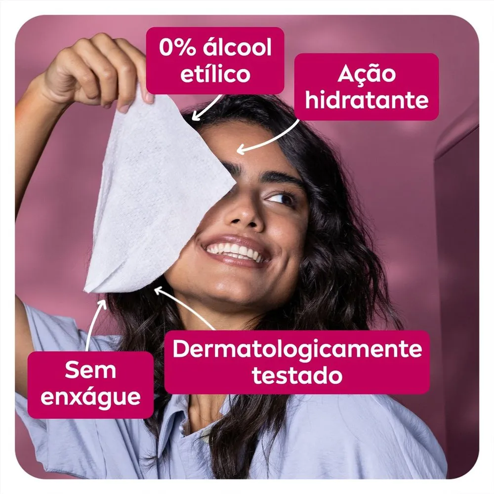 Lenço de Limpeza Nivea Demaquilante Ação Hidratante 3 em 1 Pacote