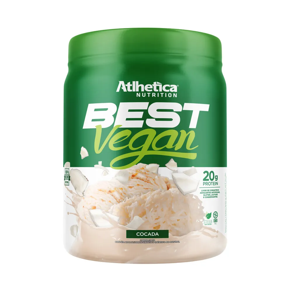 Best Vegan Atlhetica Nutrition com 20g de Proteína Sabor Cocada 500g