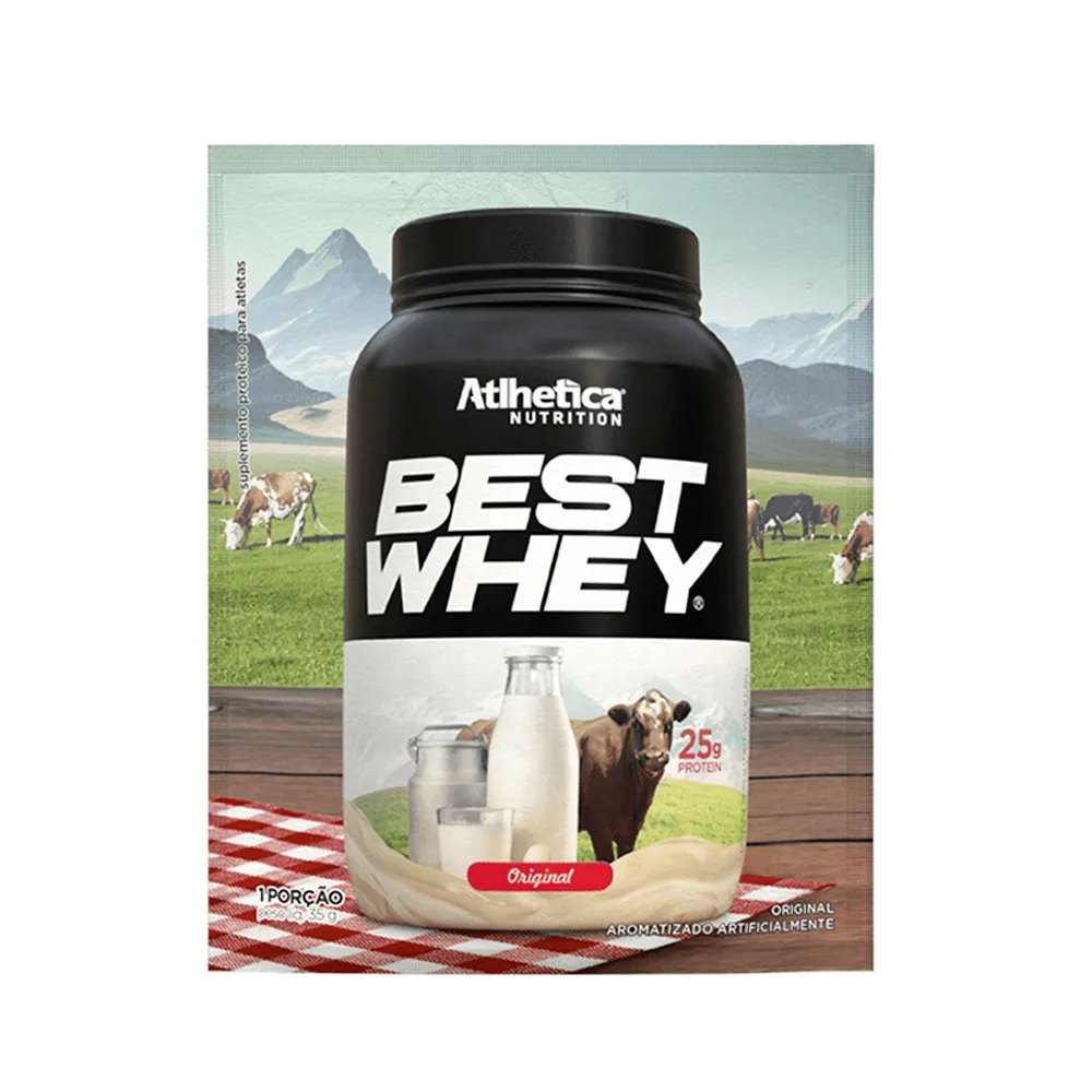 Best Whey Atlhetica Nutrition com 25g de Proteína Sabor Original Sachê 35g