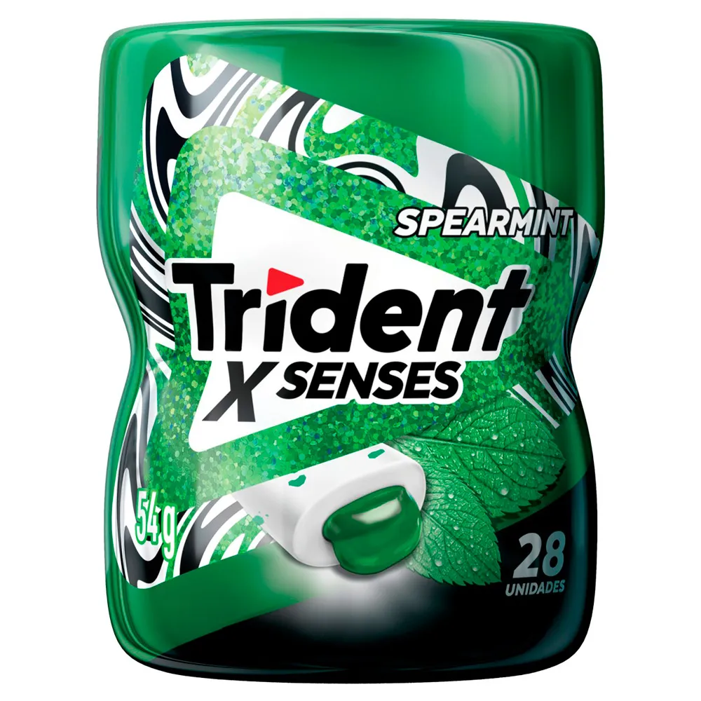 Chiclete Trident X Senses Sabor Spearmint 54g