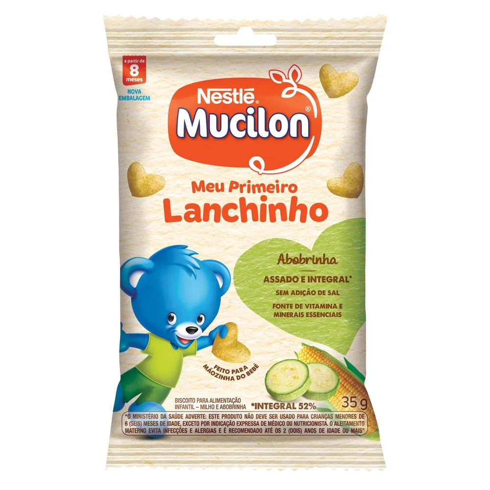 Snack Mucilon Meu Primeiro Lanchinho Integral Abobrinha 35g