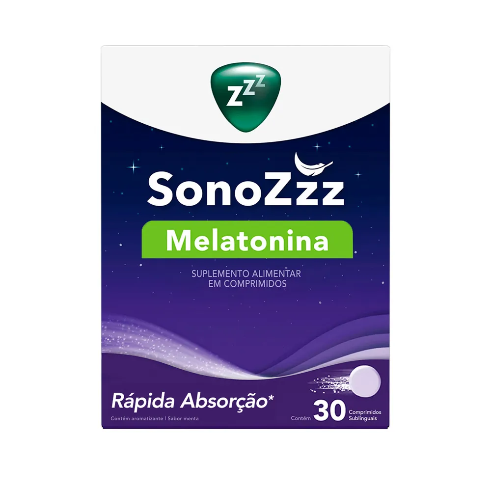 SonoZzz Melatonina Suplemento Alimentar com 30 Comprimidos Sublinguais