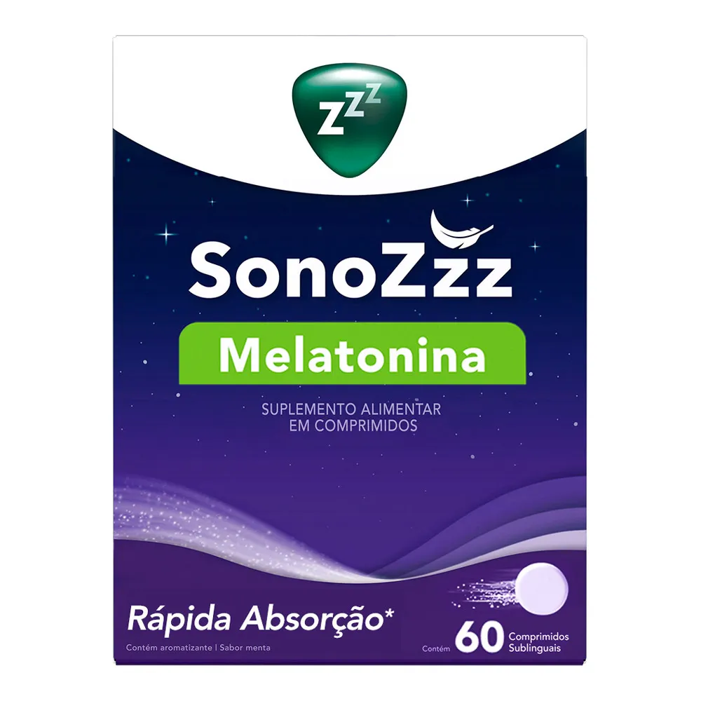 SonoZzz Melatonina Suplemento Alimentar com 60 Comprimidos Sublinguais