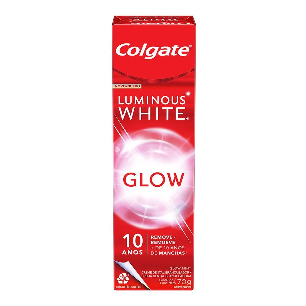 Creme Dental Colgate Luminous White Glow Clareador 70g