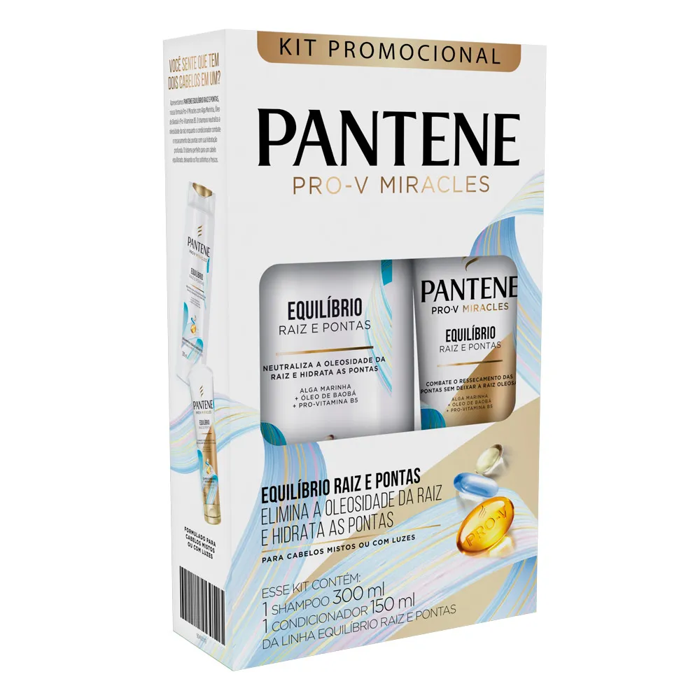 Shampoo Pantene Pro-V Miracles Equilíbrio 300ml + Condicionador 150ml
