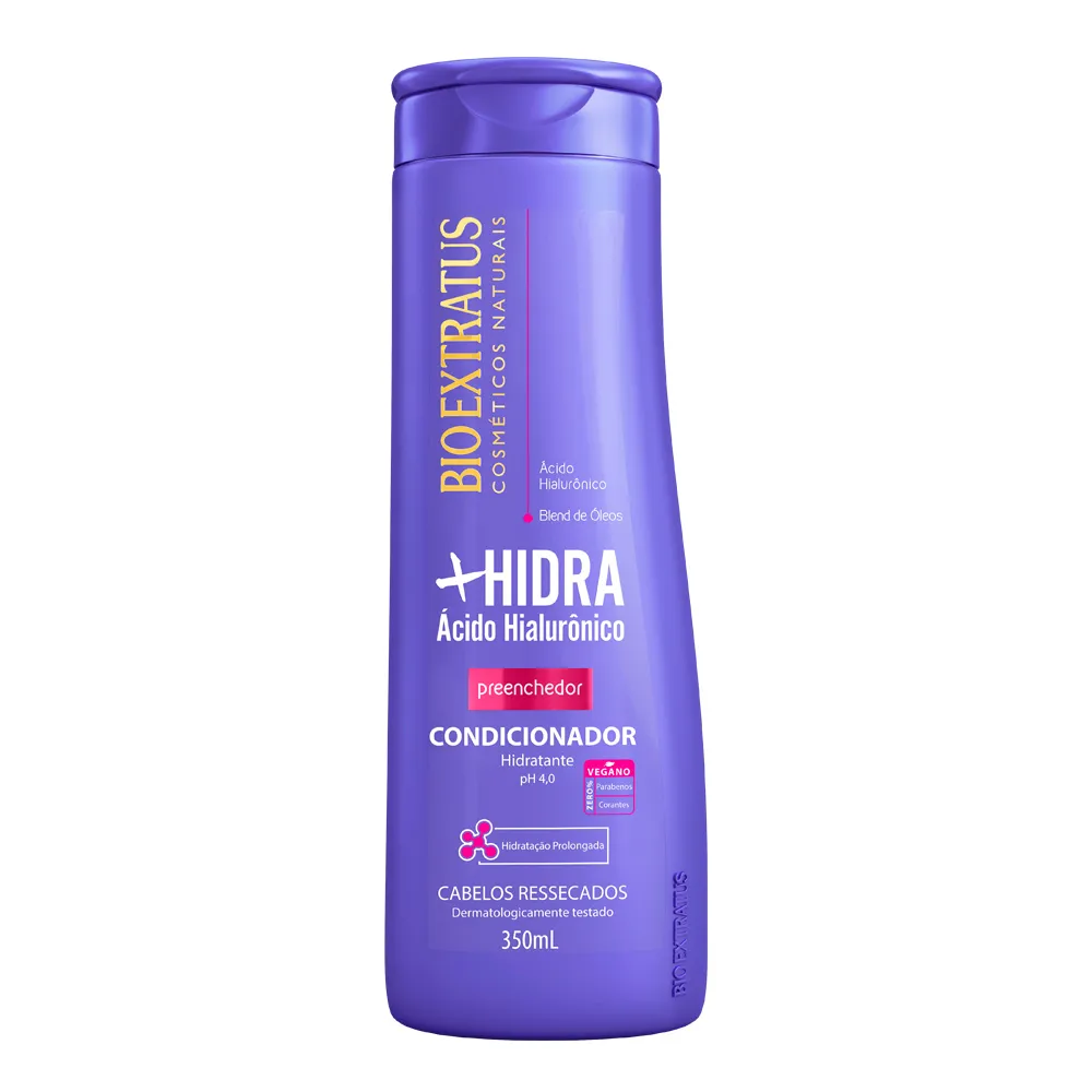 Condicionador Bio Extratus +Hidra Acido Hialurônico Preenchedor Cabelos Ressecados 350ml