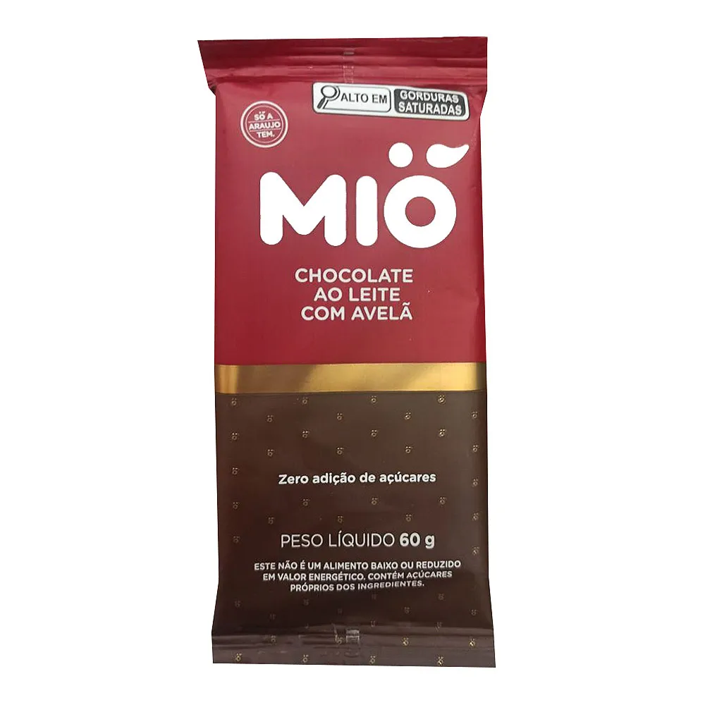 Chocolate Mió ao Leite com Avelã Zero 60g