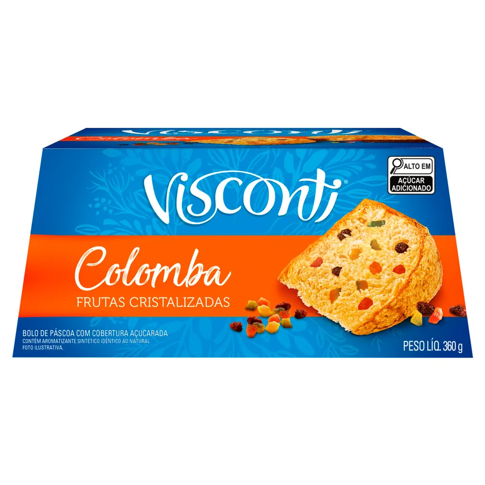 Colomba Pascal Visconti Frutas Cristalizadas 360g