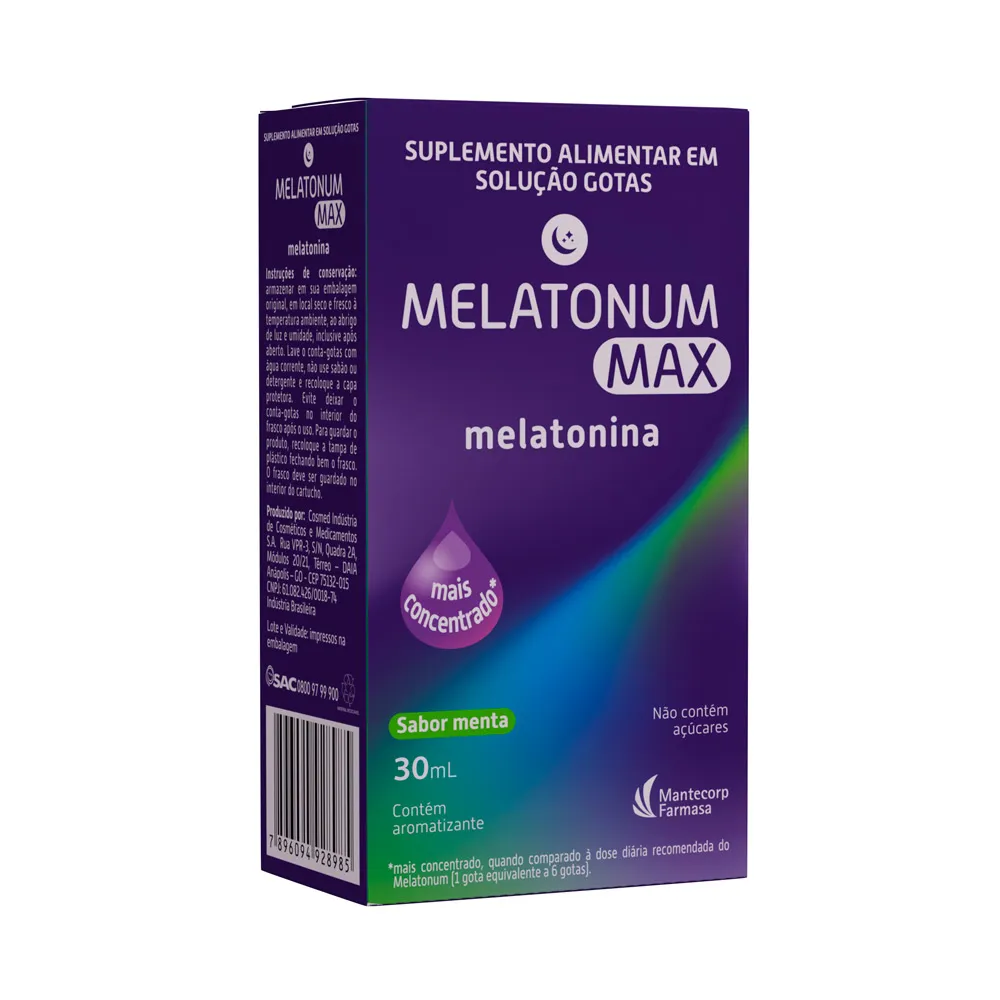 Melatonum Max Melatonina Sabor Menta Gotas 30ml