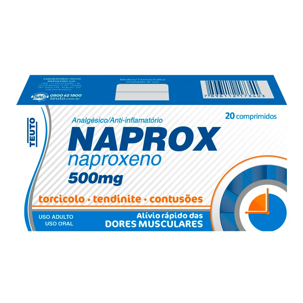 Naprox 500mg com 20 Comprimidos