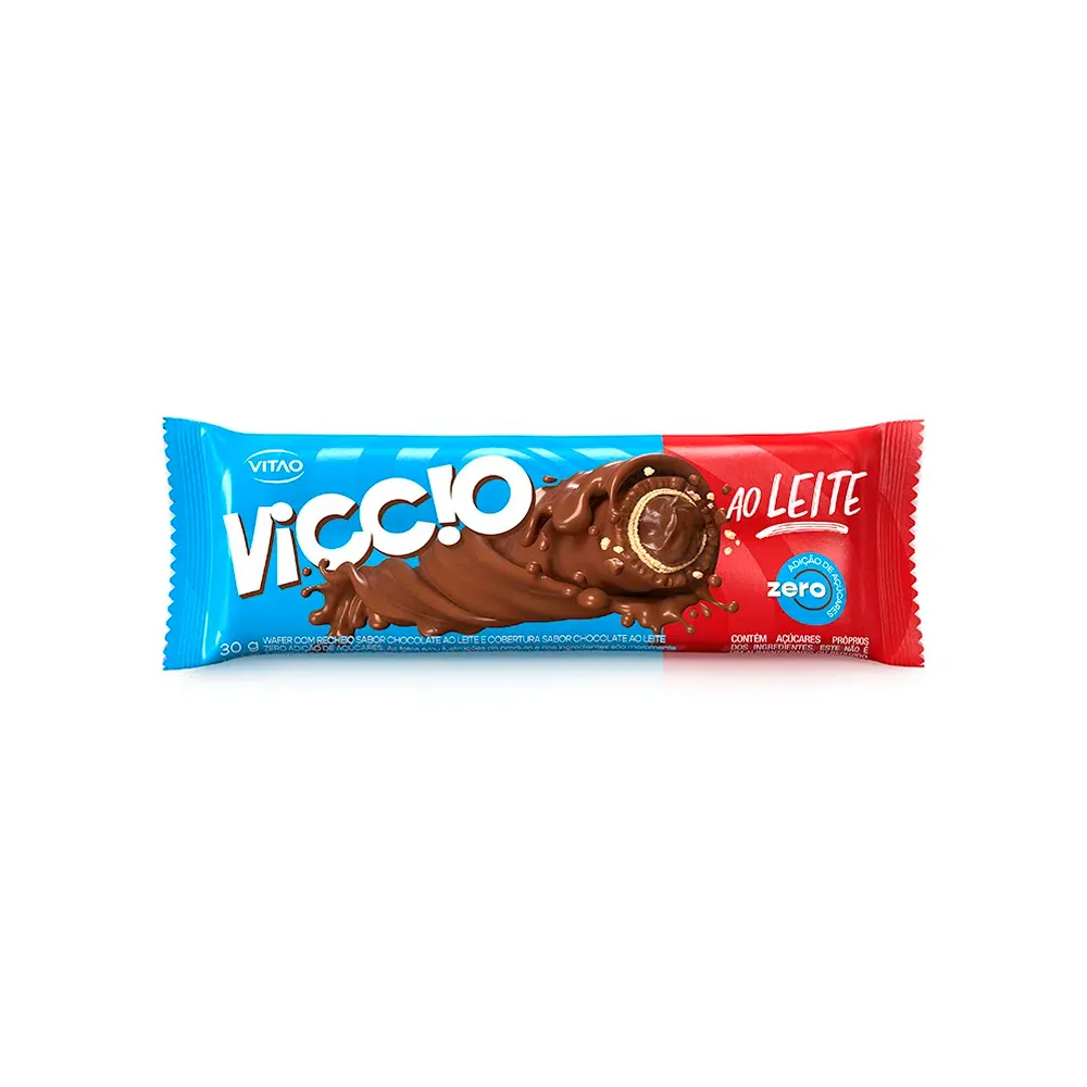 Viccio Roll Vitao Chocolate ao Leite Zero Adição de Açúcar 30g