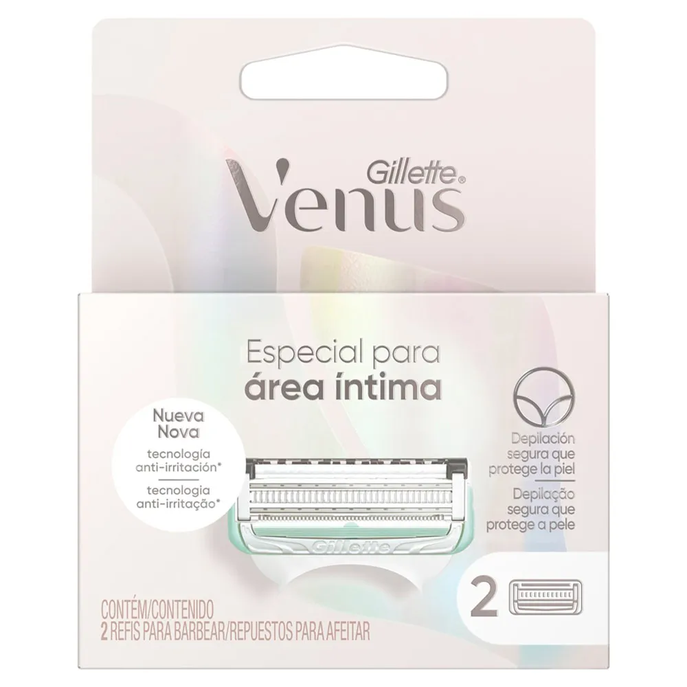 Carga para Aparelho de Depilar Gillette Venus Especial para Área Íntima 2 Unidades