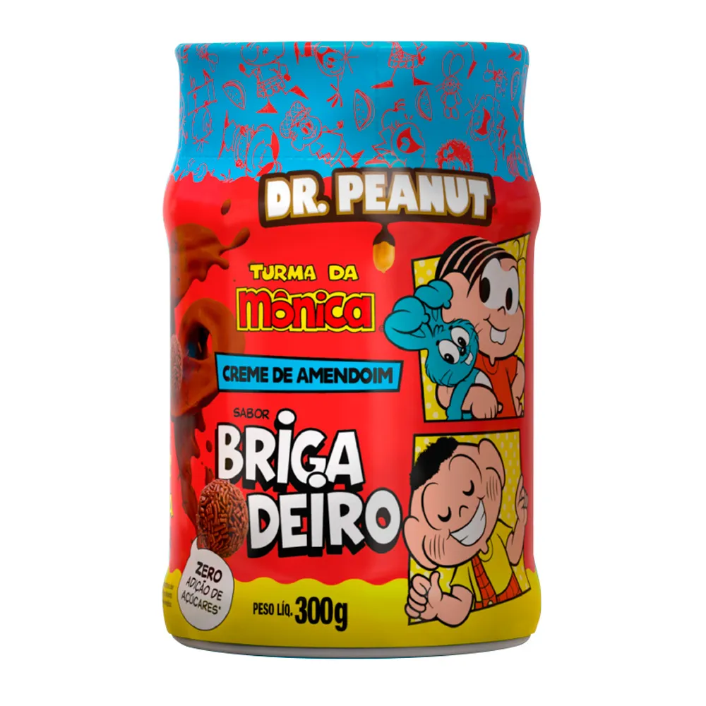 Creme de Amendoim Dr. Peanut Turma da Mônica Sabor Brigadeiro 300g
