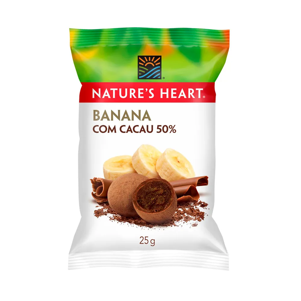 Snack Nature's Heart Banana com Cacau 50% 25g