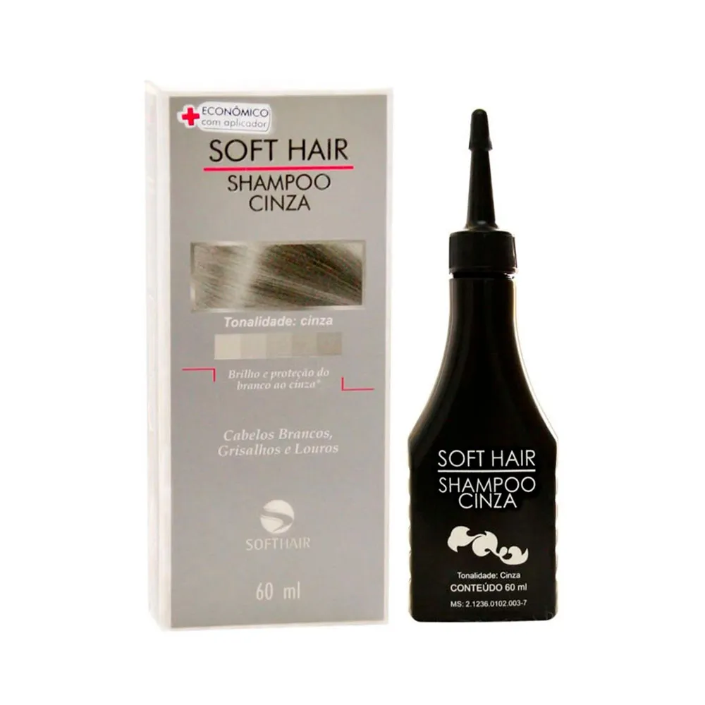 Shampoo Softhair Tonalizante Cinza 60ml