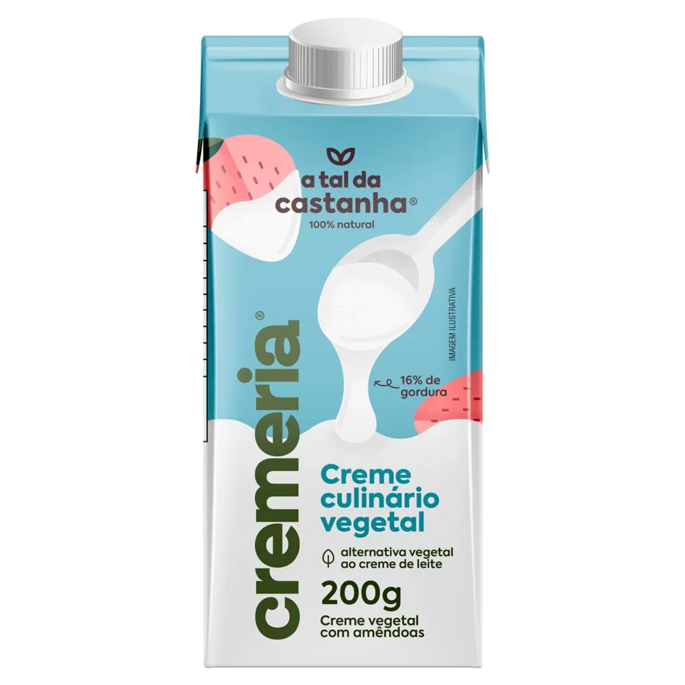 Creme Culinário Vegetal com Amêndoas Cremeria A Tal Da Castanha 200g