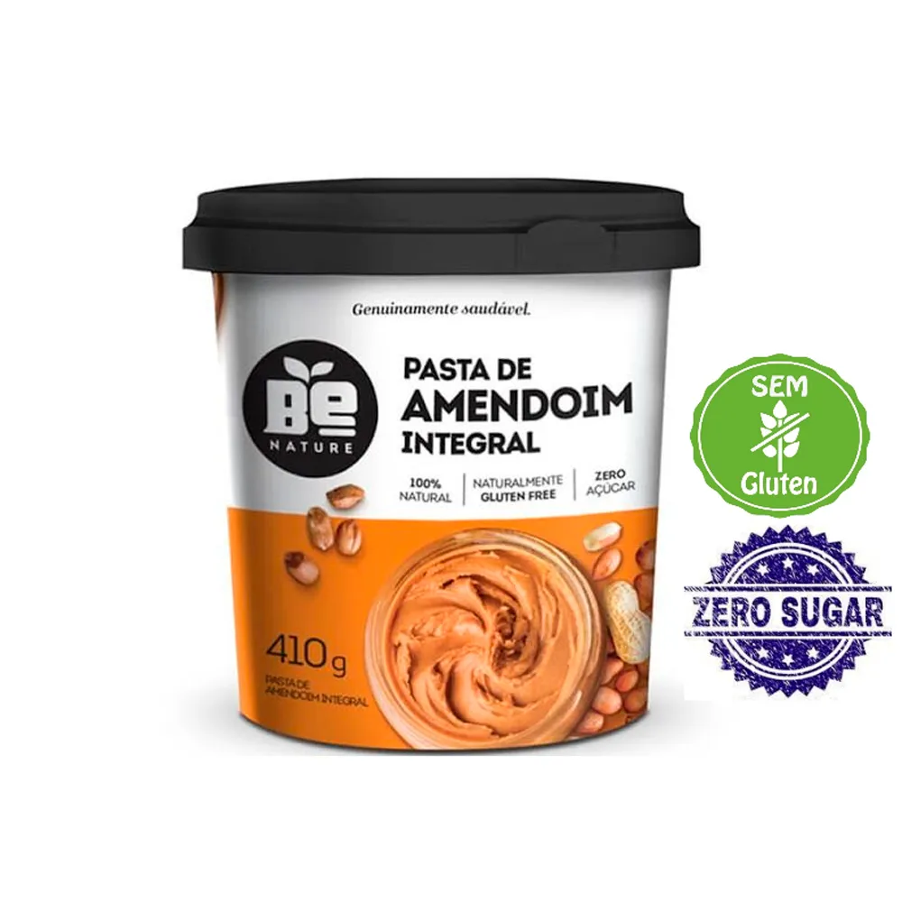 Pasta De Amendoim Integral Be Nature Zero Açúcar 410g - Drogaria