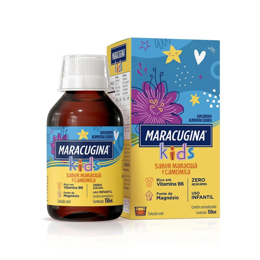 Maracugina Kids Solução Sabor Maracujá e Camomila Sem Açúcar com 150ml