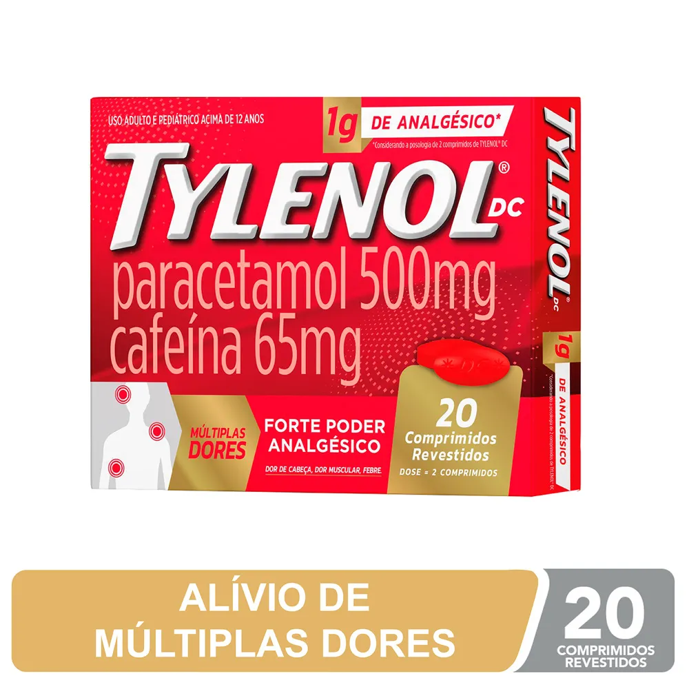 Tylenol DC 1g com 20 Comprimidos Revestidos Banner