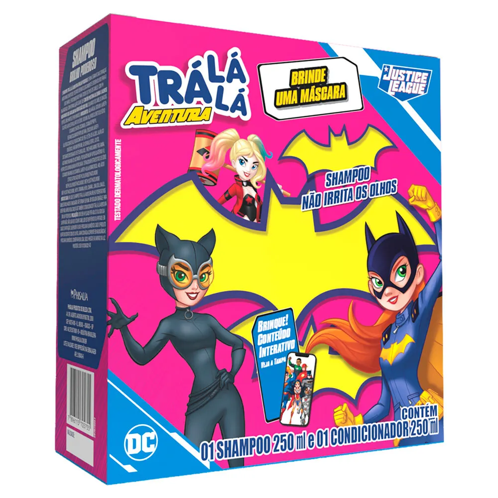 Kit Shampoo e Condicionador Justice League Trá Lá Lá Aventura 250ml Cada