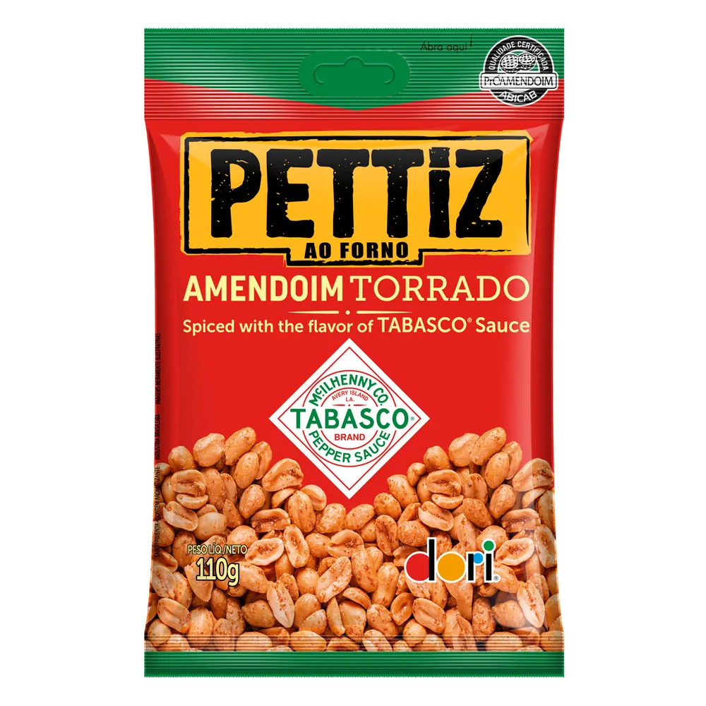 Amendoim Pettiz Crocante Pimenta Tabasco com 110g