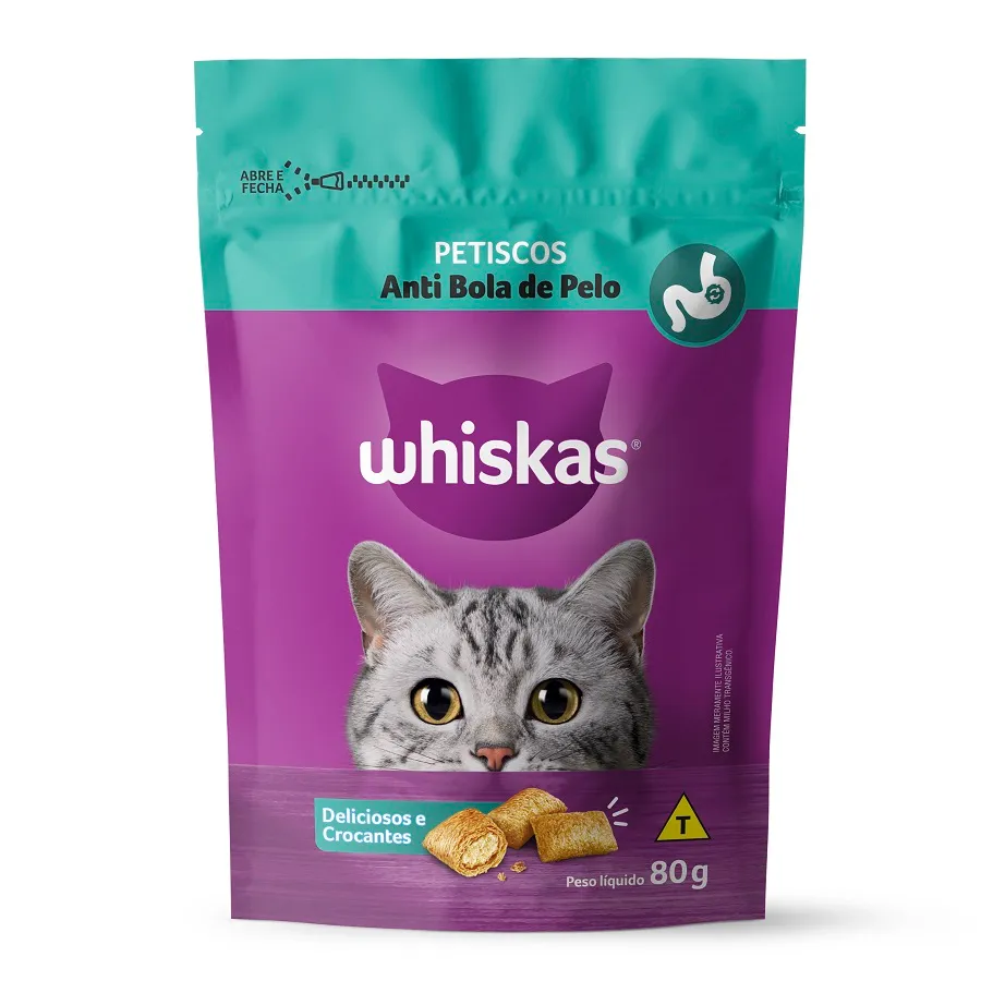 Petisco para Gato Whiskas Anti Bola Pelo 80g