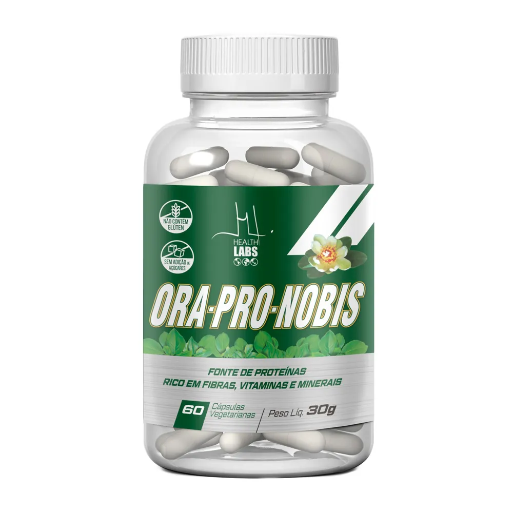 Ora-Pro-Nobis Health Labs com 60 Cápsulas Vegetarianas