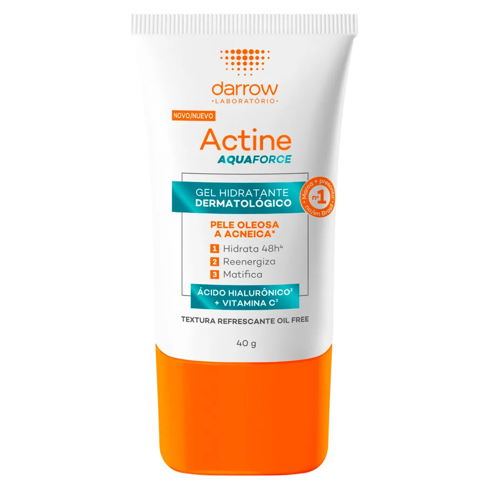 Actine Aquaforce Gel Hidratante Facial Pele Oleosa a Acneica 40g ...