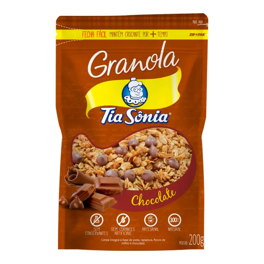 Granola Tia Sônia com Gostas de Chocolate 200g