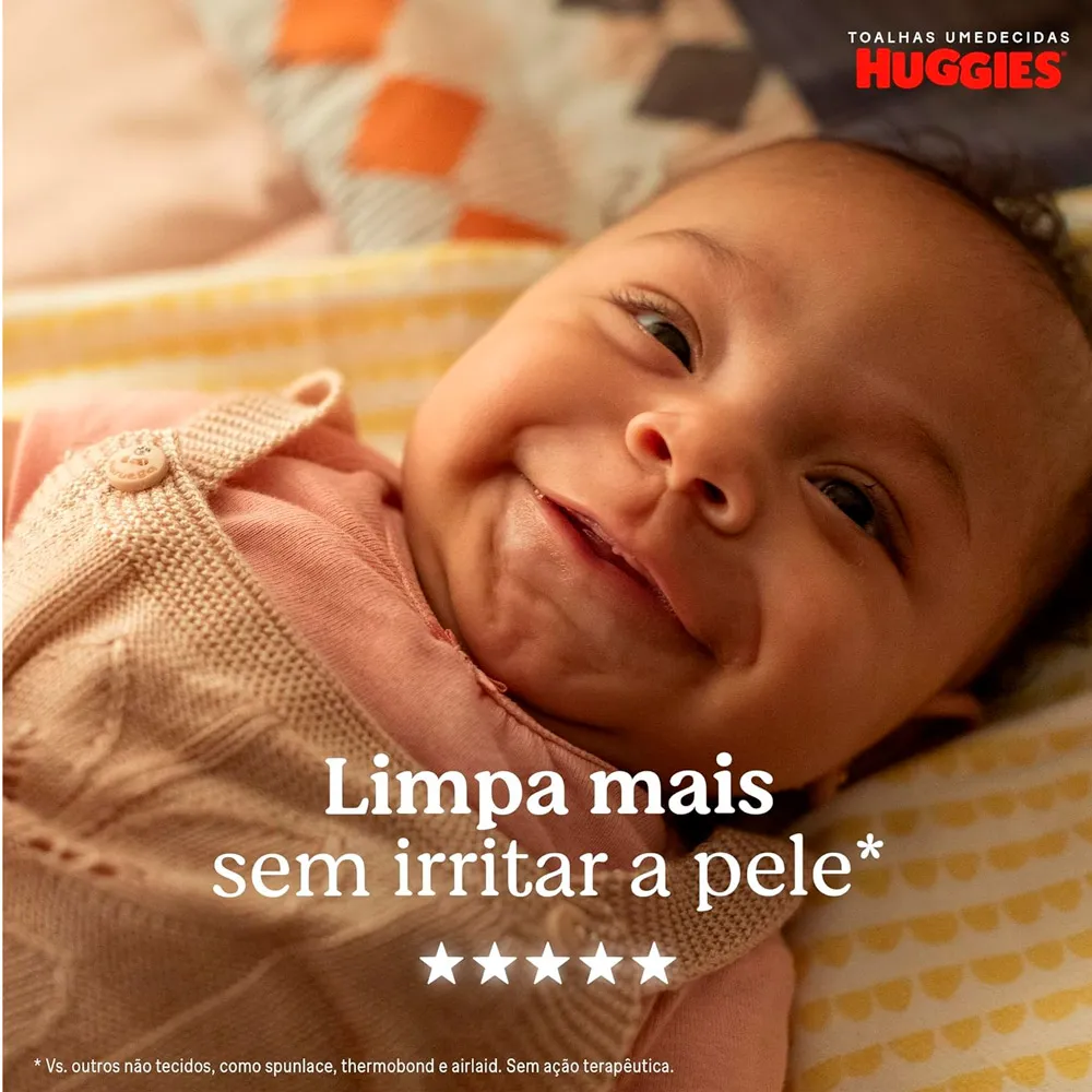 Lenço Umedecido Huggies Higiene Diária Disney Sortidos 88 Unidades